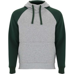 Roly Badet gyerek kapucnis pulver, Heather grey, Bottle green (pulver)